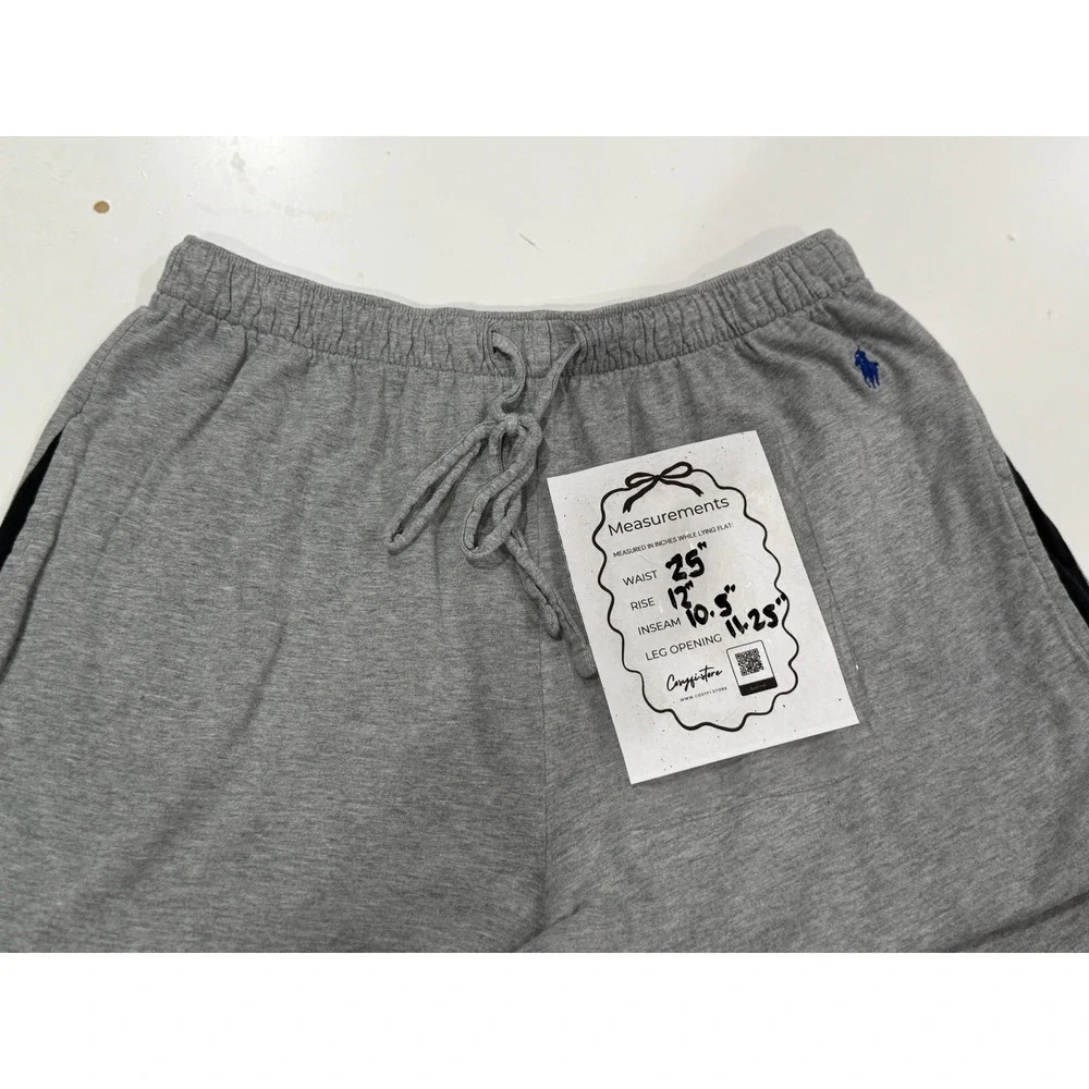 Polo Ralph Lauren Mens Gray Cotton Jersey Lounge Sleep Shorts Small RN15763